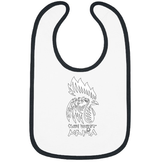 Chicken Pet Key West Florida White Rooster Bibs