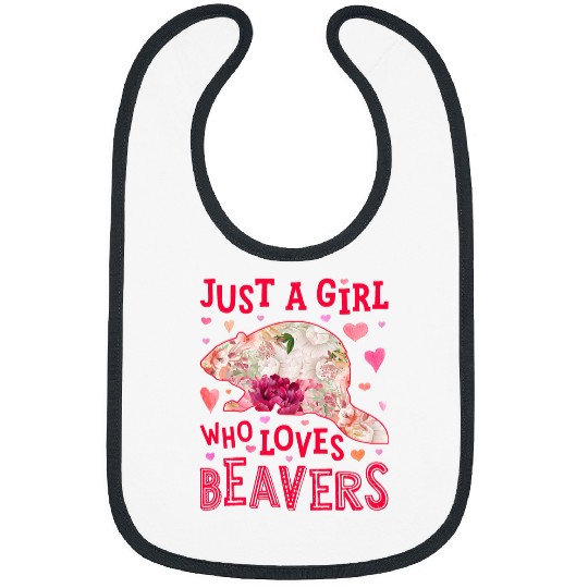 Beaver Pet Just A Girl Who Loves Beavers Rodents Flowers 01 Bibs