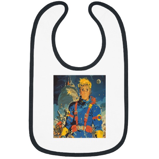 Book Fun Retro vintages 1950s Space SciFi Comic Book Outer Space Art Bibs