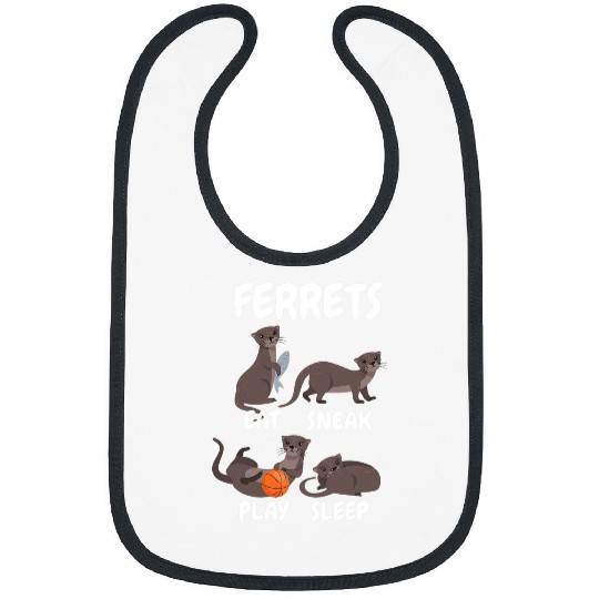 Ferret Pet Eat Sneak Play Sleep Weasel Ferret Bibs