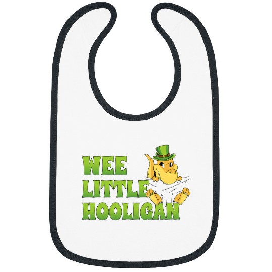 Dinosaur Pet Wee Little Hooligan trex Dinosaur St Patrick Day Boys Girl Bibs