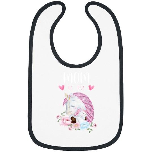 Unicorn Pet Mom To Be Unicorn Baby Shower For Girl Floral Bibs