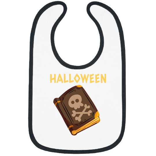 Book Fun Evil Spell Book Halloween Women Evil Spirits Book Halloween Bibs