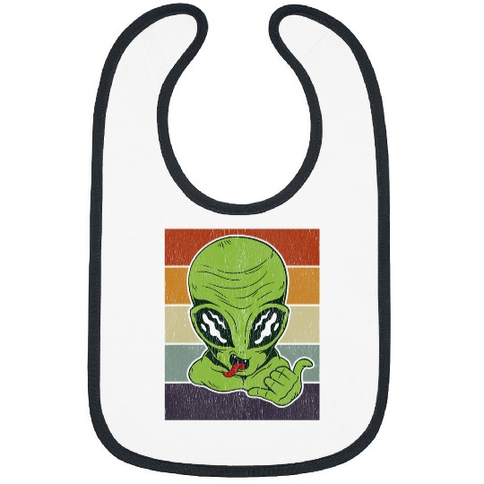 Aliens UFO Shaka Brah Cool vintages Surfing Hang Loose Sign UFO Bibs