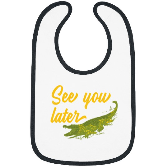 Alligator Pet See You Later Alligator distressed Bibs