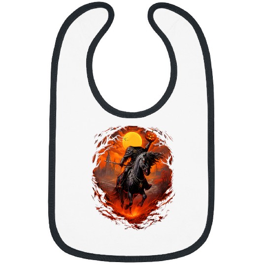 Horse Pet halloween scary pumpkin headless horseman 3 Bibs