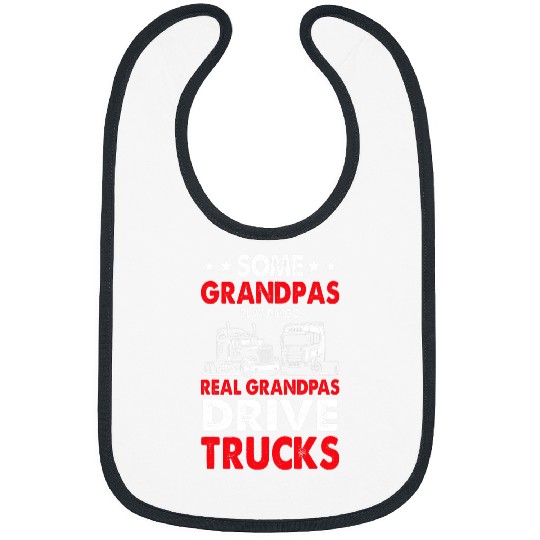Truck Fun Trucker Tractor Trailer 18 Wheeler Real Grandpas Drive Bibs