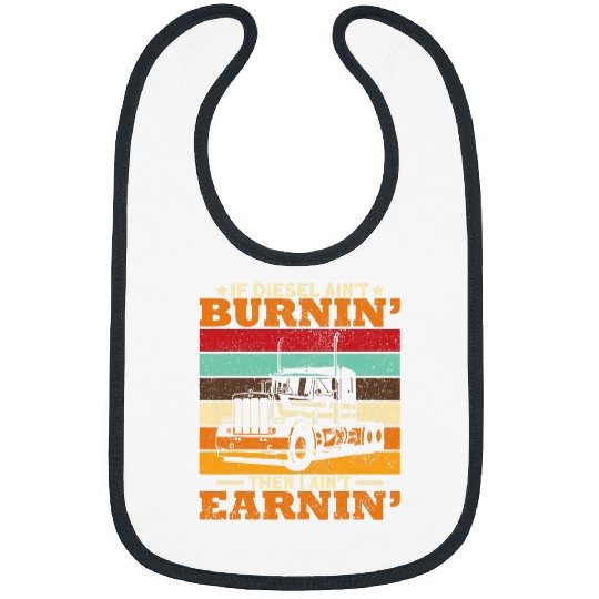 Truck Fun Diesel Big Rig SemiTrailer Truck Driver 4 Bibs