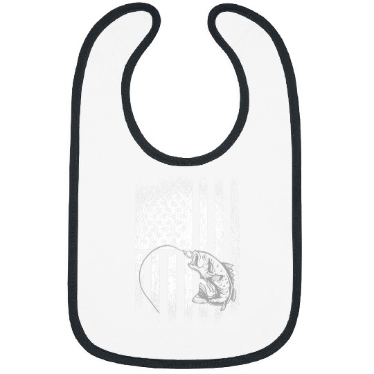 Fishing Fun American Patriotic Crappie Fishing For Fisherman Fish Lover Bibs