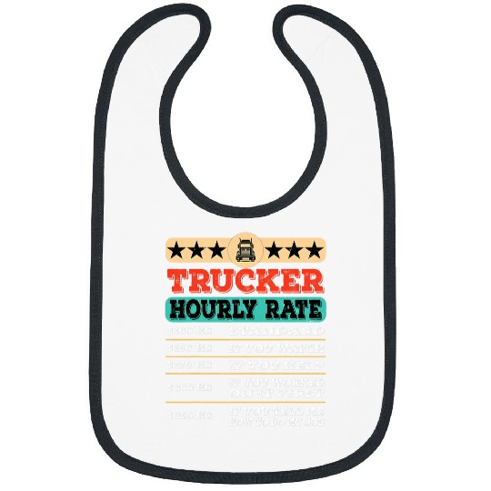 Truck Fun Hourly Rate Joke Distressed Labor Union Rate Bibs