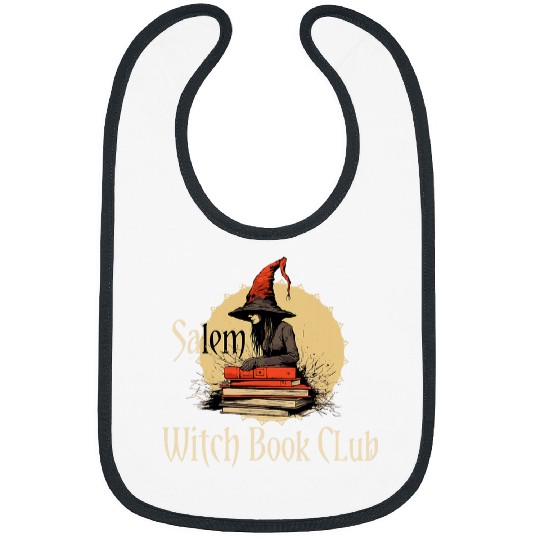 Book Fun Salem Witch Book Club Halloween for Bookworms Spooky Season Bibs
