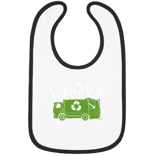 I Love Garbage Trucks Funny Garbage Truck Driver Recycling Bibs