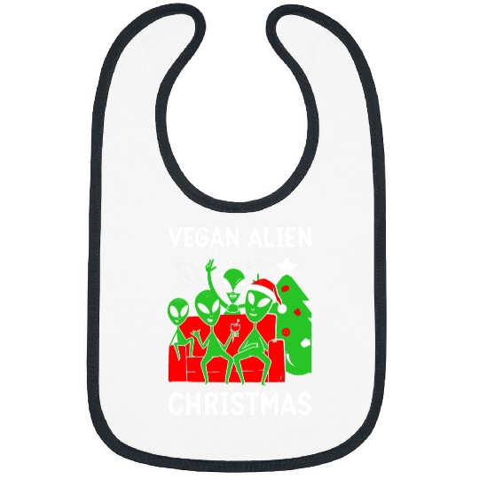 Aliens UFO Vegan Alien Christmas Funny Extraterrestrial Vegetarian Bibs