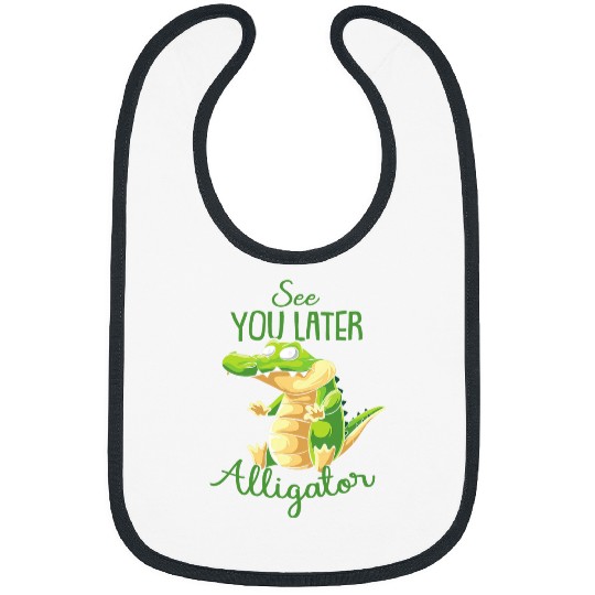 Alligator Pet Reptile Crocodile See You Later Alligator 2 Bibs