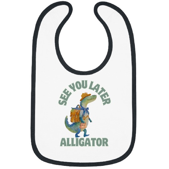 Alligator Pet See You Later Alligator School Office With Backpack 2Lunch Bibs