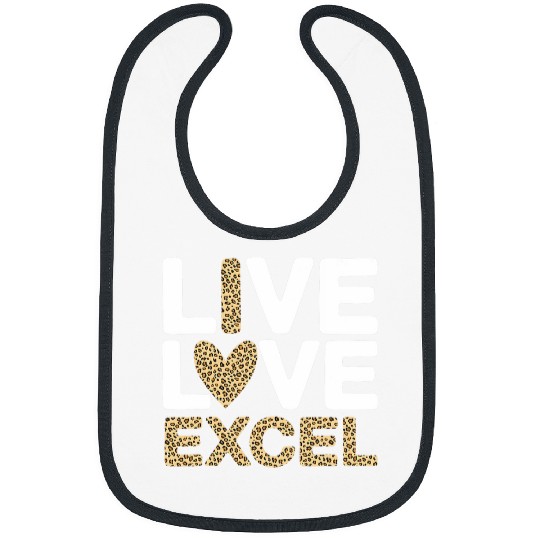 Accountant Job Live Love Excel Leopard Accountant Funny Spreadsheet Excel Bibs