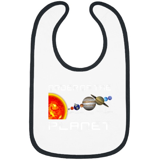 Astronaut Job Solar System Planet Order Funny Outer Space Science Birthday Bibs