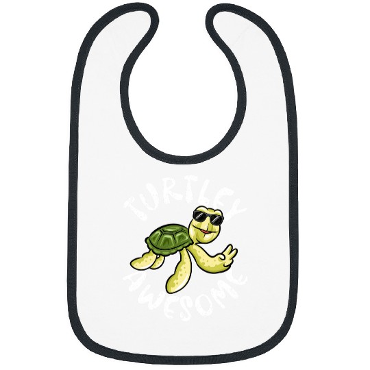 Turtle Pet Art Turtley Awesome Cute Bibs