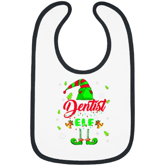 dentists Job Elf Christmas Dental Squad Merry Christmas Xmas Bibs