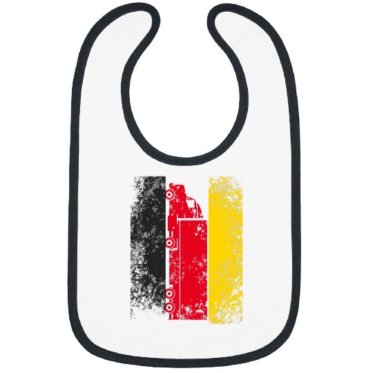 Truck Fun Driver 18 Wheeler Trailer Truck Germany Flag Bibs