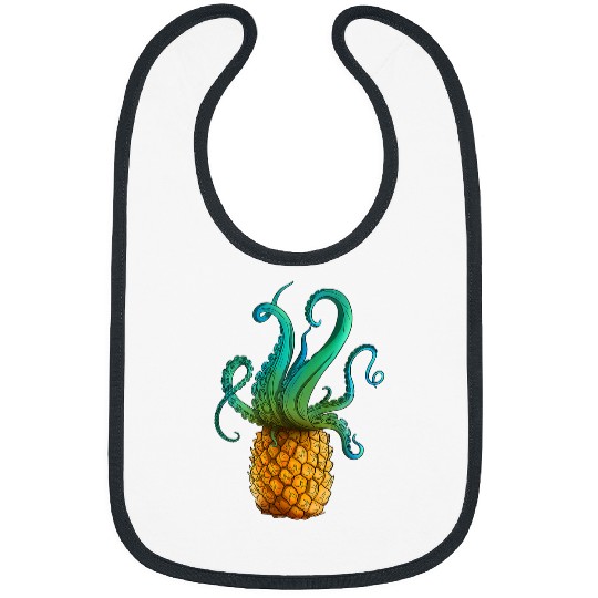 Octopus Pet pineapples Octopus Funny Summer Tee Bibs