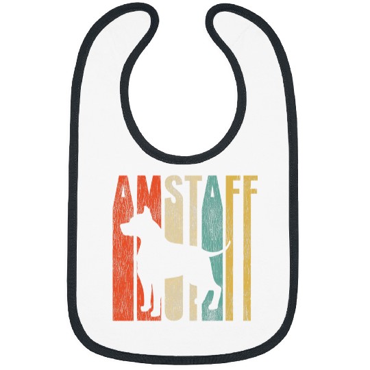 Staffordshire Amstaff Pet AmStaff Retro 1970s Dog American Staffordshire Terrier Bibs