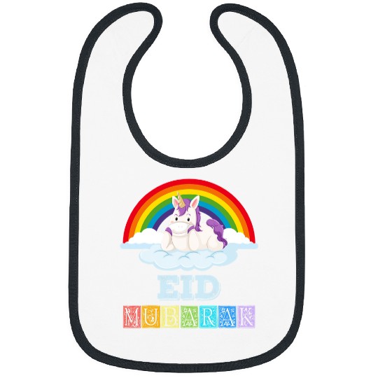 Unicorn Pet Eid Alfitr Mubarak Kareem Unicorn Happy Ramadan Karim Bibs