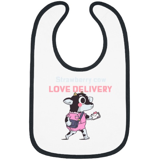 Cow Pet strawberry cow love Classic Bibs