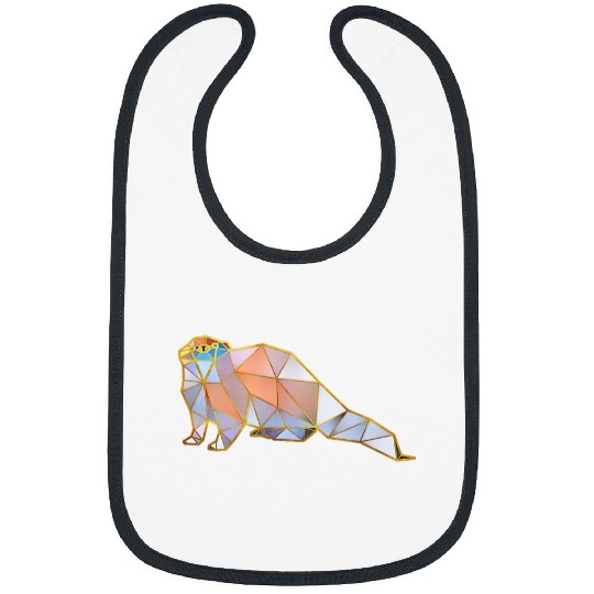 Otter Pet Geometric Lines Bibs
