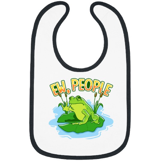 Frog Pet Ew People Frog On Lily Pad Water Bibs