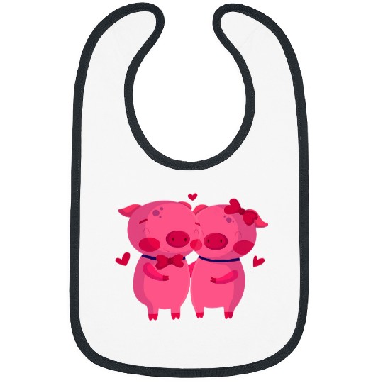 Pig Pet Summer Wedding Anniversary Engagement Valentines 03 Bibs