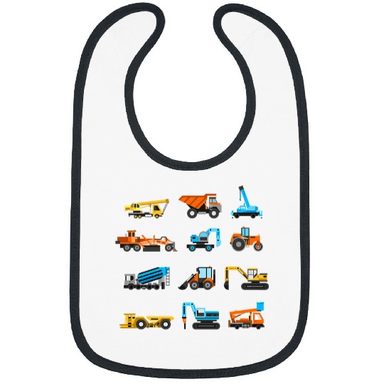 Excavator Fun Construction Trucks Bibs