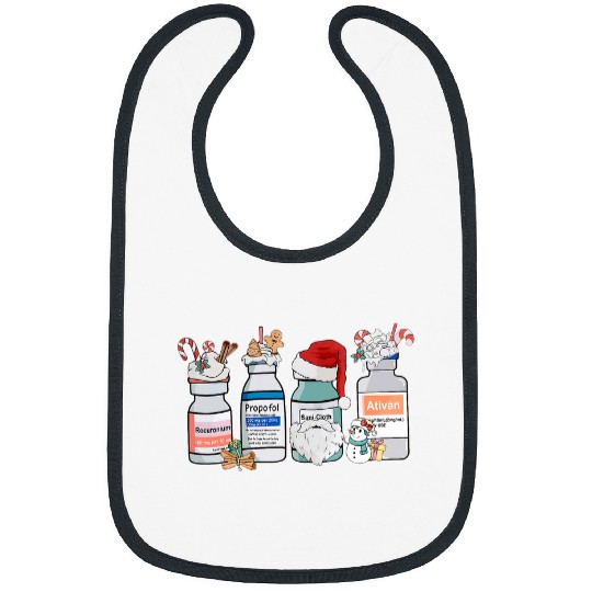 nurses Job Peppermint Mocha Propofol Cute Christmas nurses ER ED ICU RN Bibs