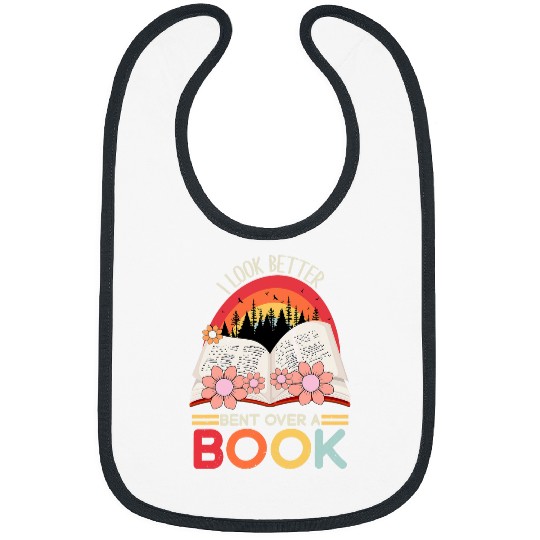 Book Fun I Look Better Bent Over A Book Retro Reading Club Matching Bibs