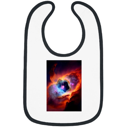 Astronaut Job Space Nebula Galaxy Deep Space Universe Gradient Pattern 079 Bibs