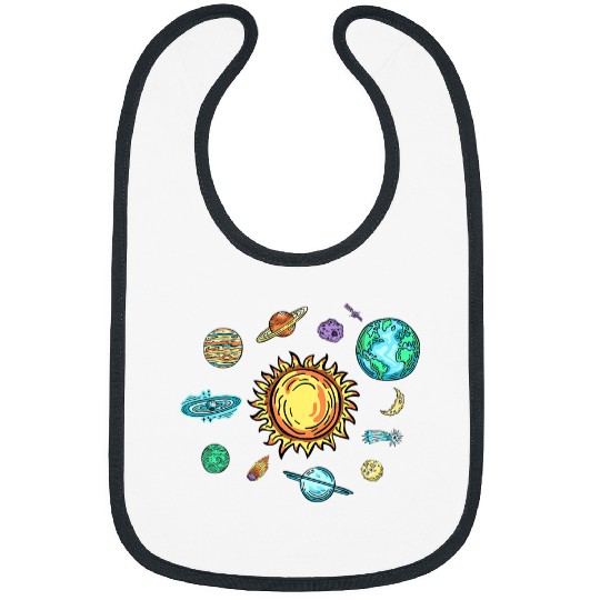 Astronaut Job Space Planet System Asteroid Galaxy Universe Bibs