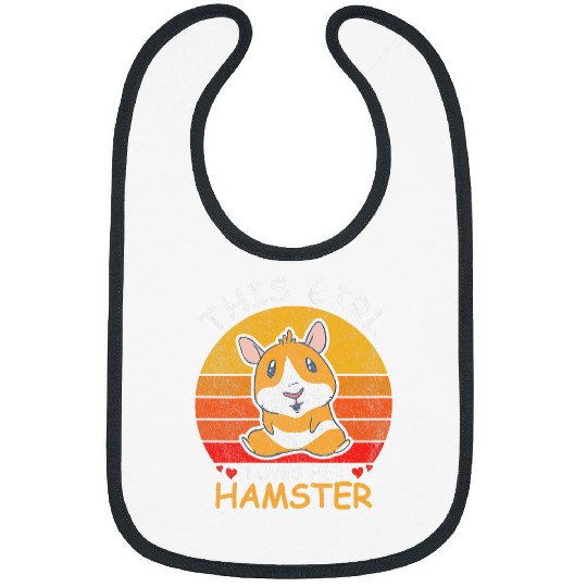 Hamster Pet This Girl Loves Her Hamster Hamster Mom For Girls Retro Bibs