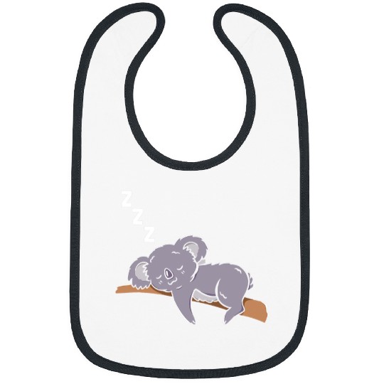 Koala Pet Sleeping Baby Koala Animal In The Tree Australian Koala Bibs