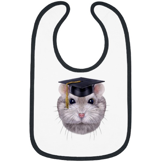 Hamster Pet Sapphire Dwarf Hamster in University Academic Cap Bibs