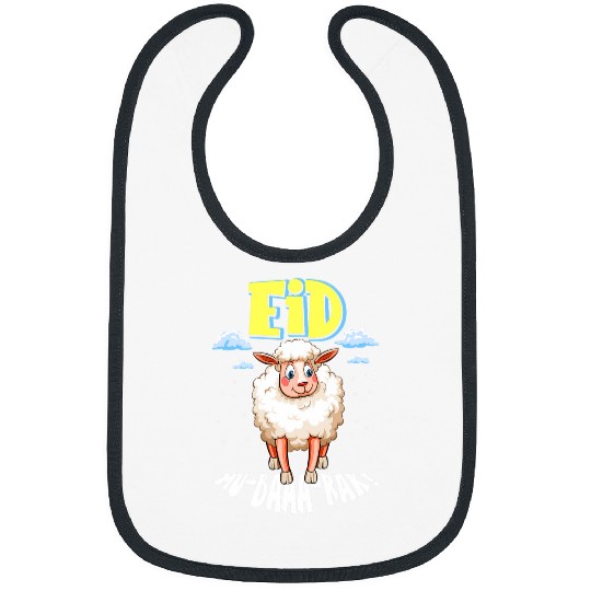 Sheep Pet Eid Mubarak Muslims Mu Baaa Rak Funny Sheep Islamic Ramadan Bibs