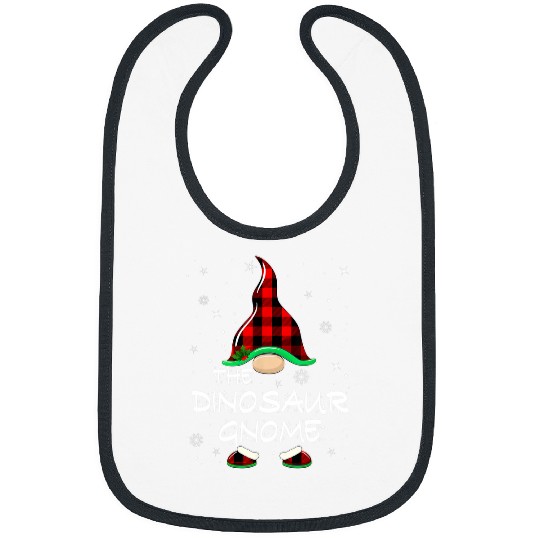 Dinosaur Pet The Dinosaur Gnome Red  Christmas Pajama Bibs