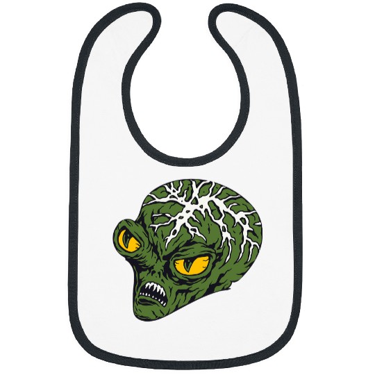 Aliens UFO Head Ufo Flying Saucer Invasion 1950s Science Fiction Bibs