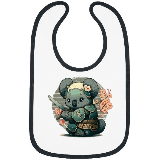 Koala Pet Samurai Koala Warrior Japanese Ninja Koala Kawaii23 12 Bibs