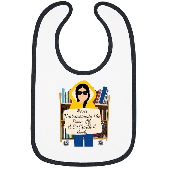 Book Fun Feminist Quote A Girl With Book Ruth Bader Ginsburg Funny Bibs