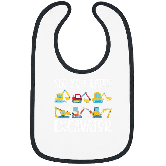 Excavator Fun Digger Funny Construction Work Vehicle Bibs