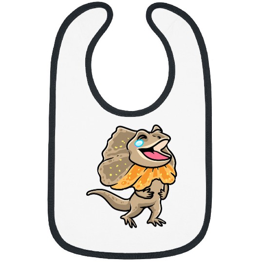 Komodo Pet Frilled Dragon FrillNecked Lizard Laughing Emoticon Bibs