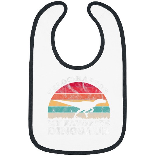 Dinosaur Pet Velociraptor Favorite Dinosaur vintages Sunset Dino Kids Bibs