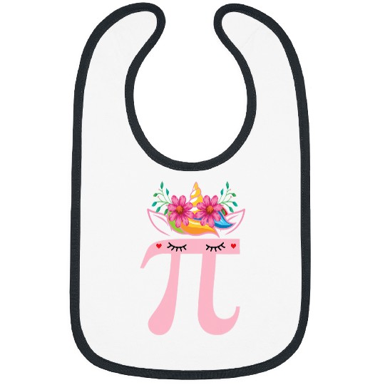 Unicorn Pet Face Pi Day Math Unicorn Lovers Girls Women Bibs