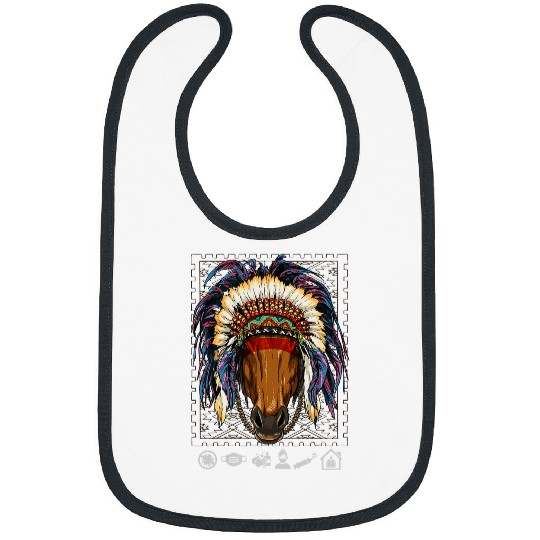 Horse Pet vintages Horse in Mountain Cowboy  Graphic Plus Size Bibs