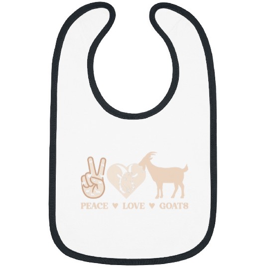 Goats Pet Tie Dye Peace Love Goatss Farm Girl Goats Lover Funny Gift 1 Bibs